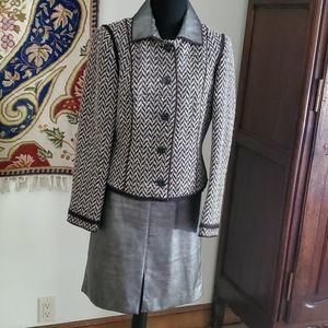 Twead Blazer/Leather skirt